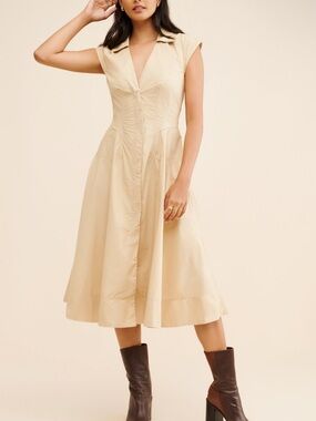 Maeve Sleeveless Collared Midi Dress